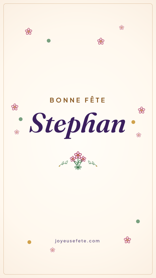 Image « Bonne fête Stephan » au format story