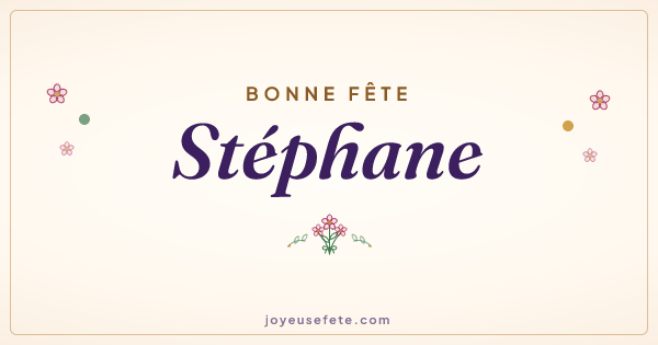 Image « Bonne fête Stéphane » au format large