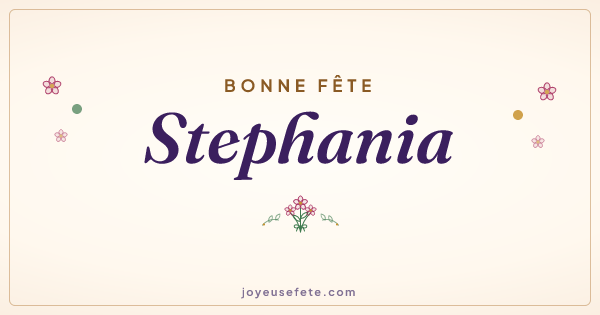 Image « Bonne fête Stephania » au format large