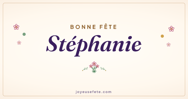 Image « Bonne fête Stéphanie » au format large