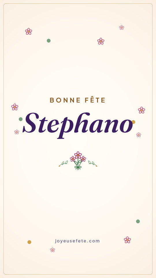 Image « Bonne fête Stephano » au format story