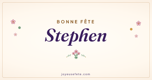Image « Bonne fête Stephen » au format large