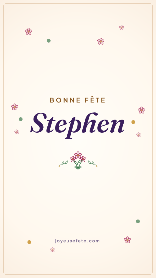 Image « Bonne fête Stephen » au format story