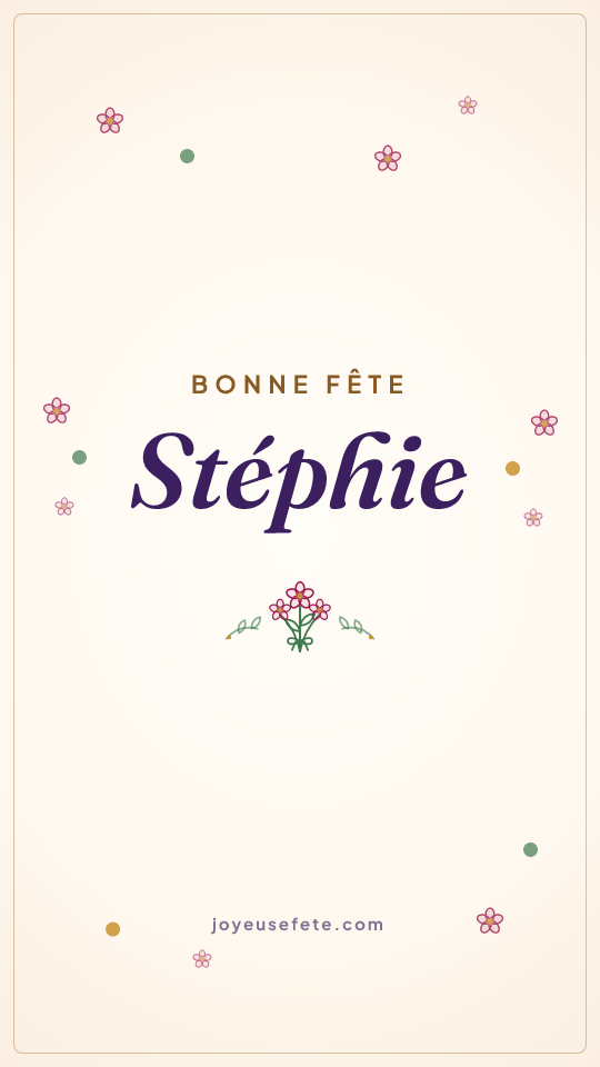 Image « Bonne fête Stéphie » au format story