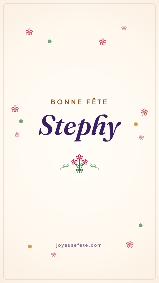 Image « Bonne fête Stephy » au format story