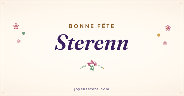 Image « Bonne fête Sterenn » au format large