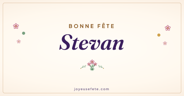Image « Bonne fête Stevan » au format large