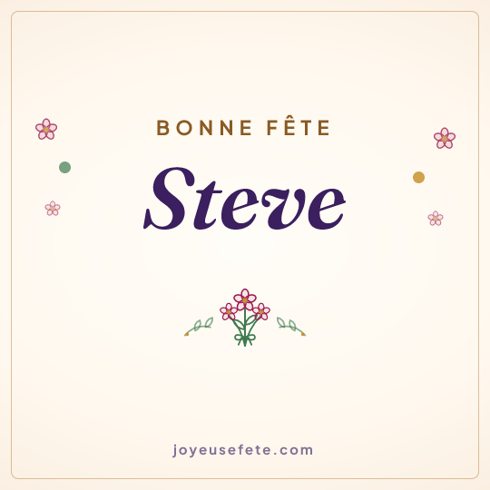 Image carrée « Bonne fête Steve » pour WhatsApp
