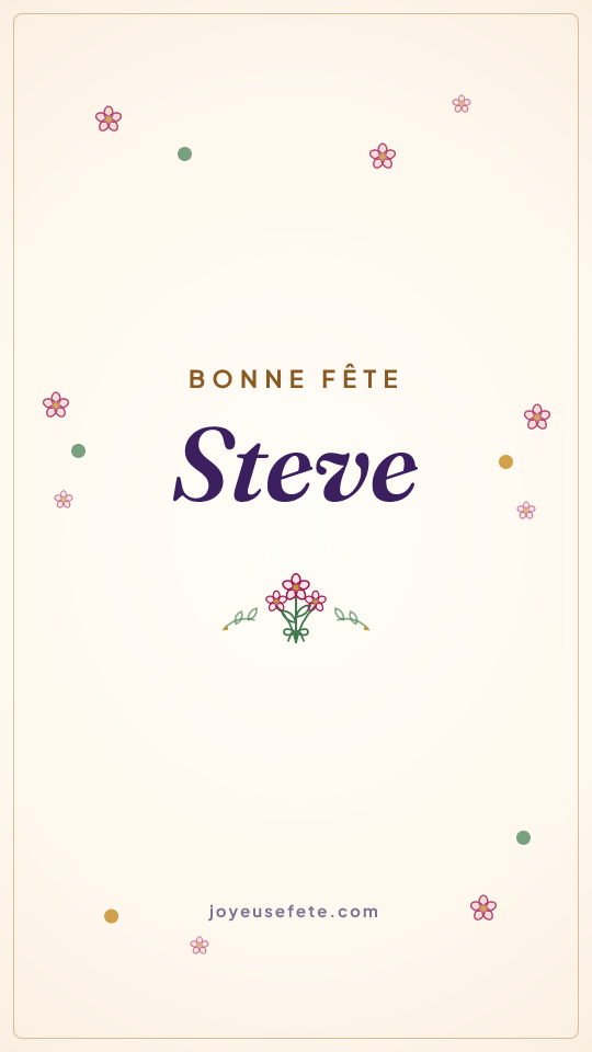 Image « Bonne fête Steve » au format story