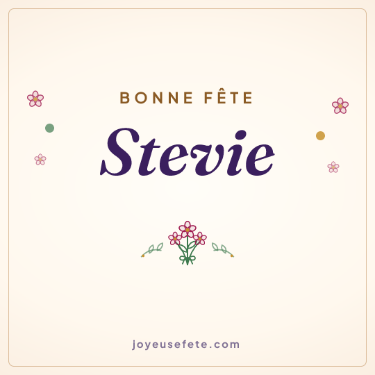 Image carrée « Bonne fête Stevie » pour WhatsApp