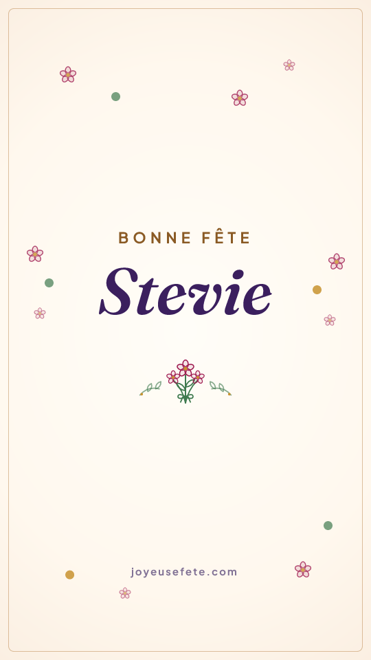 Image « Bonne fête Stevie » au format story