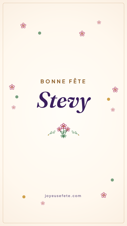 Image « Bonne fête Stevy » au format story