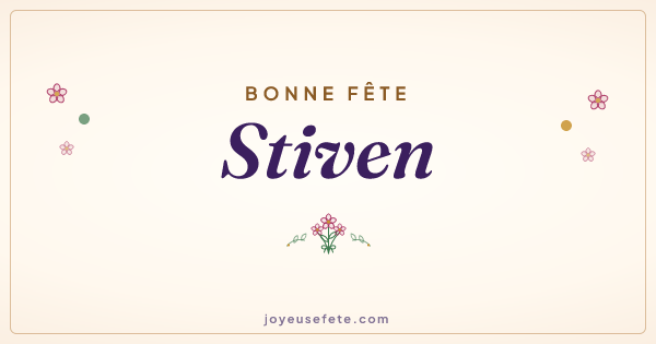 Image « Bonne fête Stiven » au format large