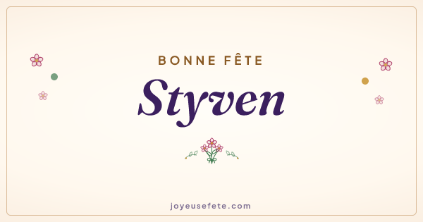 Image « Bonne fête Styven » au format large