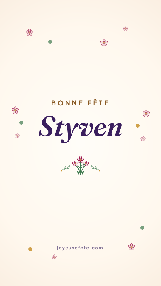 Image « Bonne fête Styven » au format story
