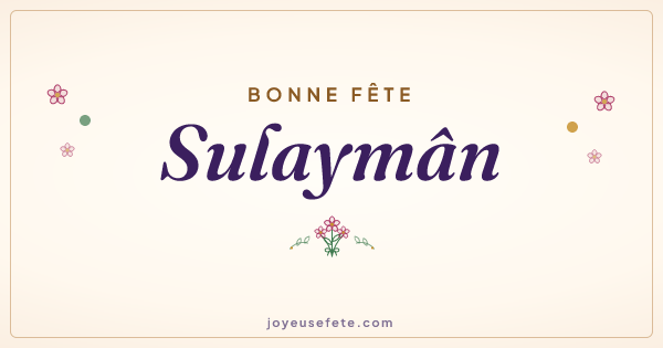 Image « Bonne fête Sulaymân » au format large