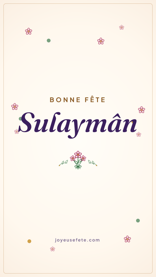 Image « Bonne fête Sulaymân » au format story