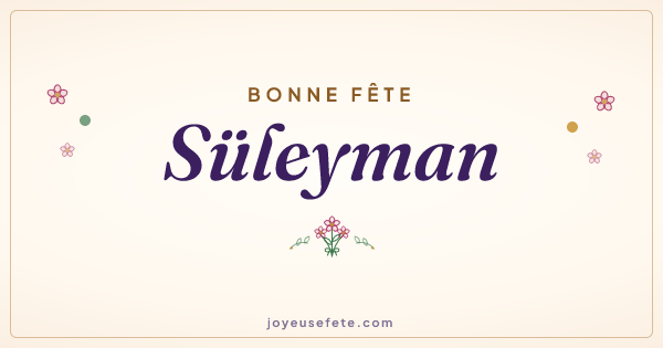 Image « Bonne fête Süleyman » au format large
