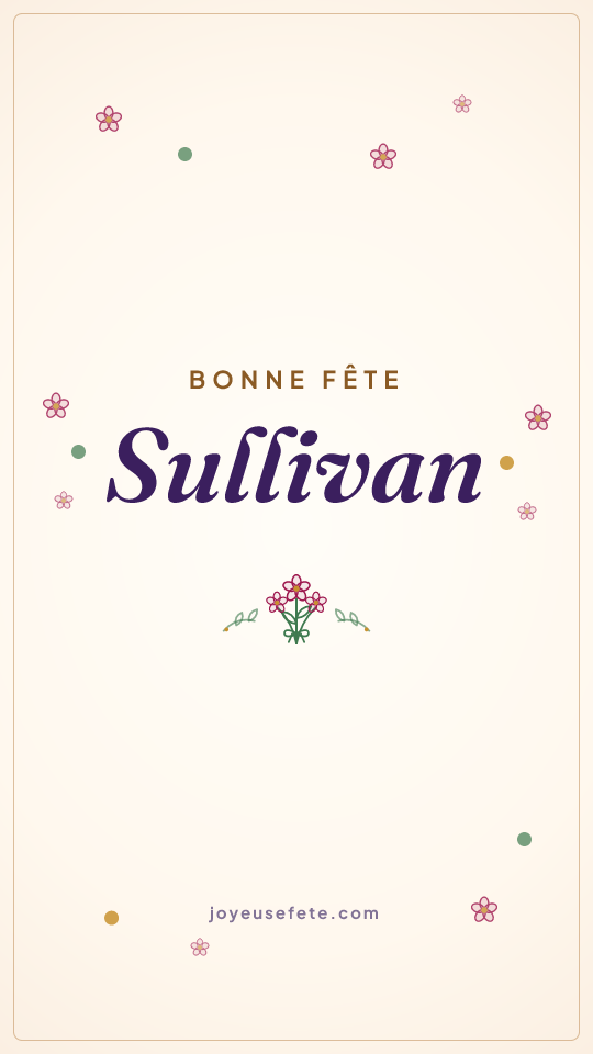 Image « Bonne fête Sullivan » au format story