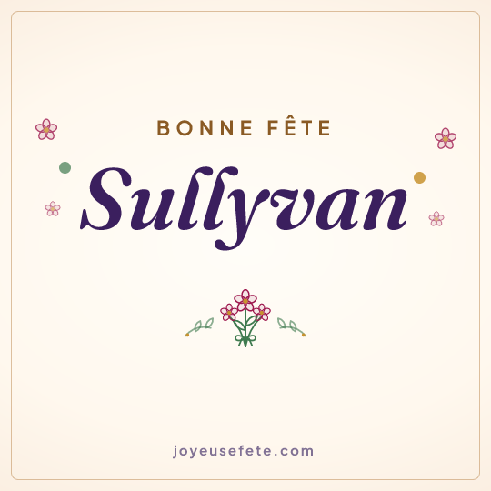 Image carrée « Bonne fête Sullyvan » pour WhatsApp