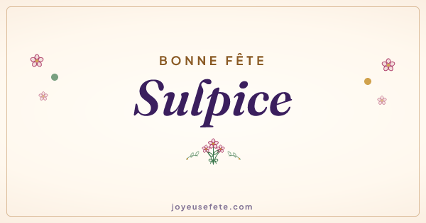 Image « Bonne fête Sulpice » au format large