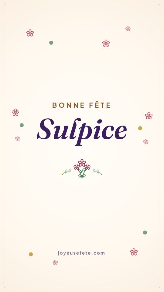 Image « Bonne fête Sulpice » au format story