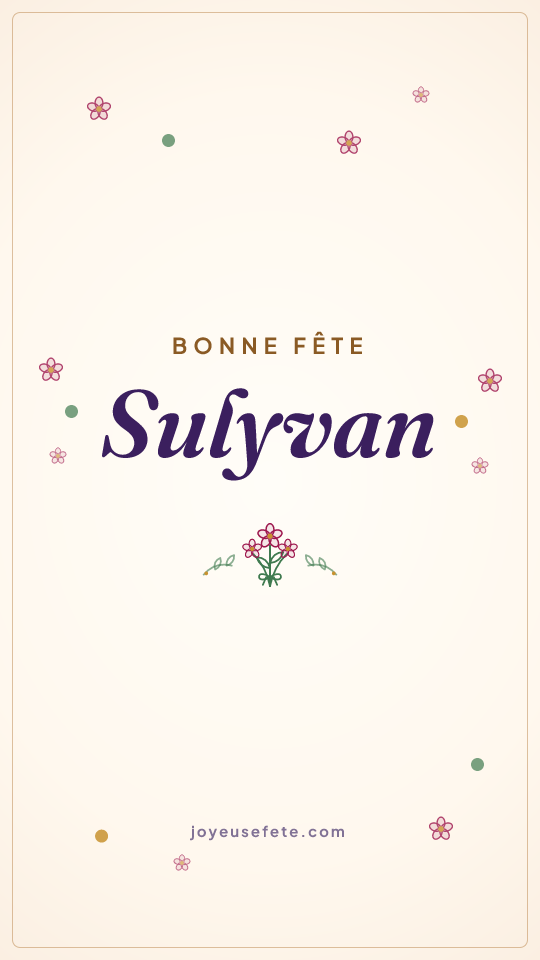 Image « Bonne fête Sulyvan » au format story