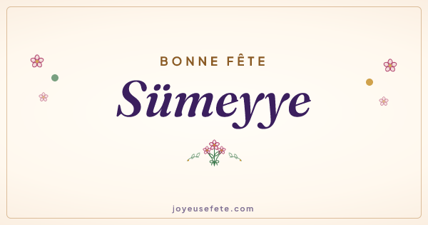 Image « Bonne fête Sümeyye » au format large