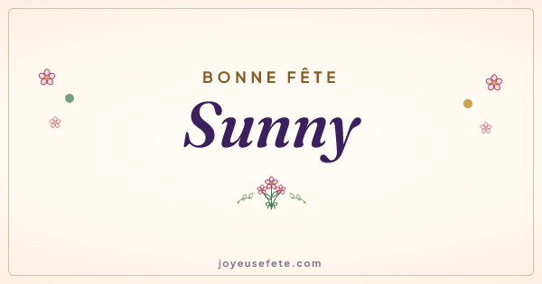 Image « Bonne fête Sunny » au format large