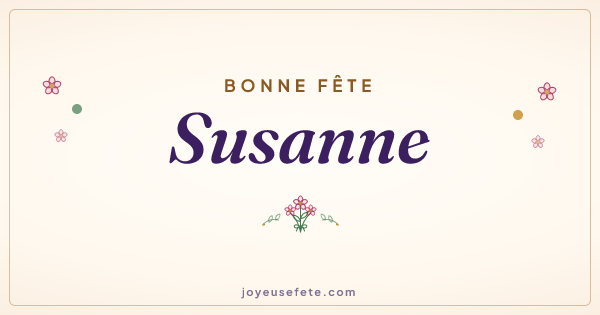 Image « Bonne fête Susanne » au format large