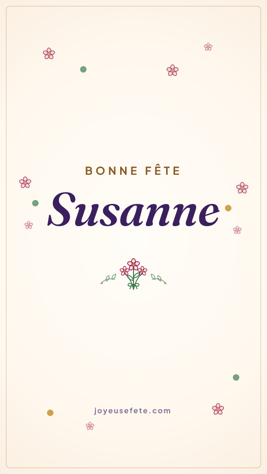 Image « Bonne fête Susanne » au format story