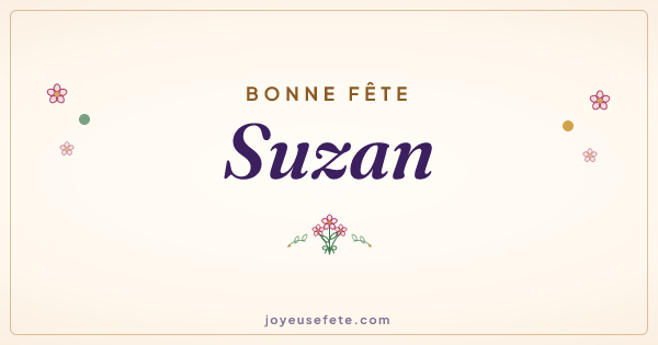 Image « Bonne fête Suzan » au format large