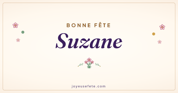Image « Bonne fête Suzane » au format large
