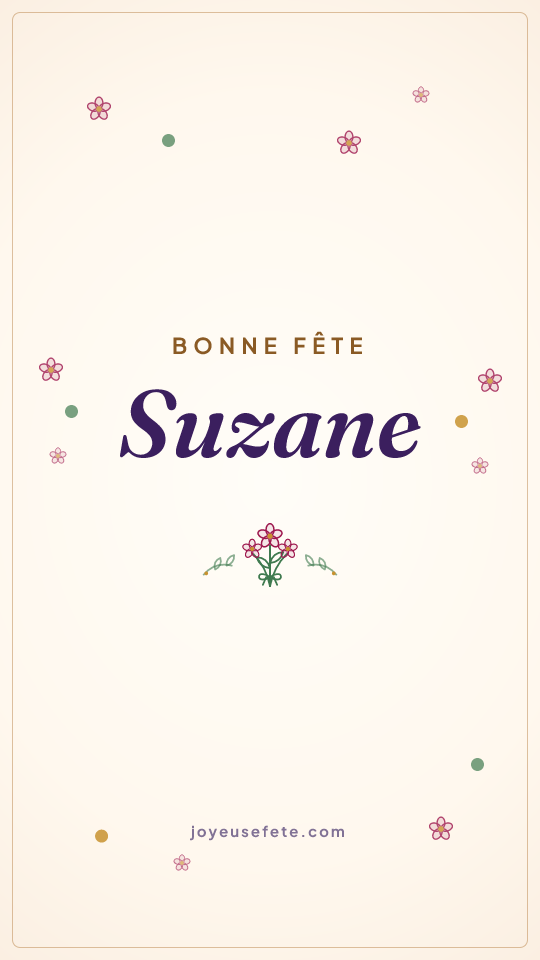 Image « Bonne fête Suzane » au format story