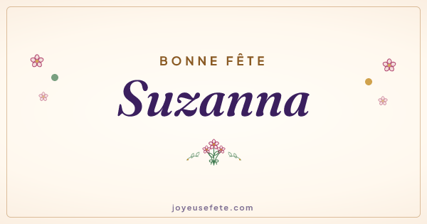 Image « Bonne fête Suzanna » au format large