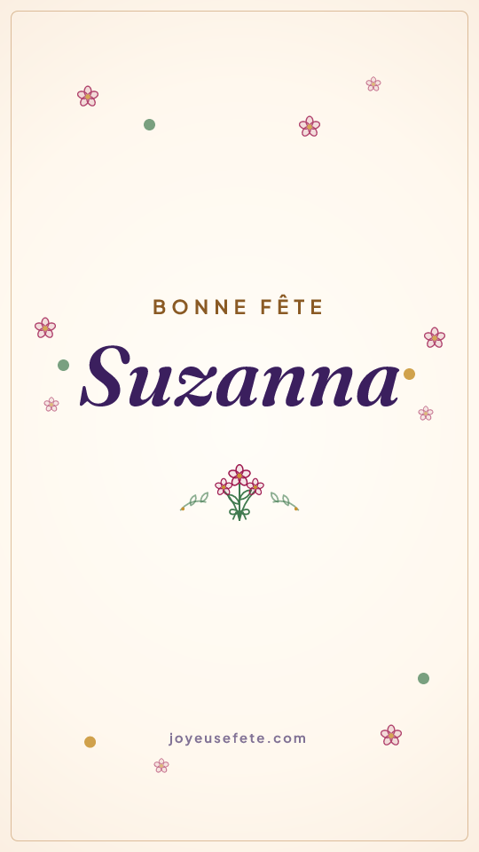 Image « Bonne fête Suzanna » au format story