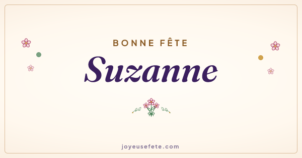 Image « Bonne fête Suzanne » au format large