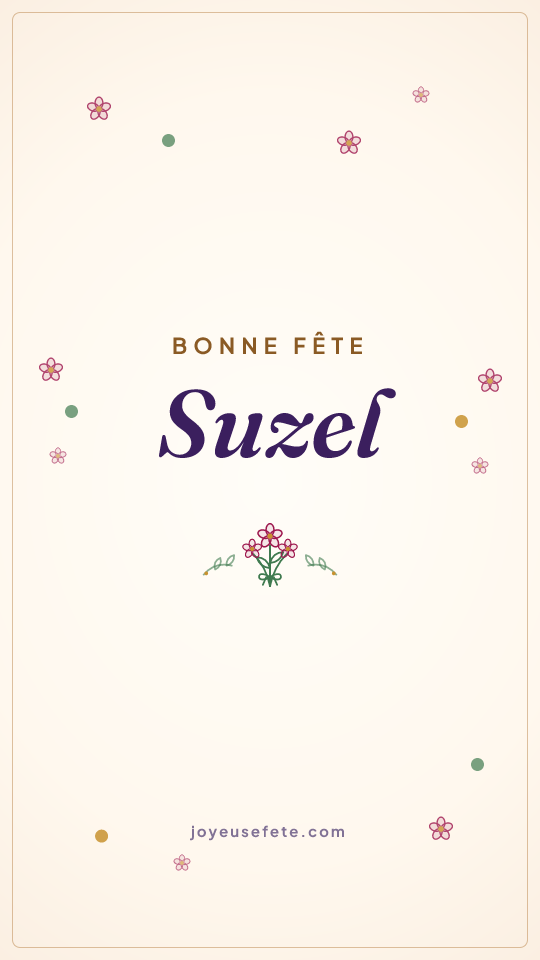 Image « Bonne fête Suzel » au format story