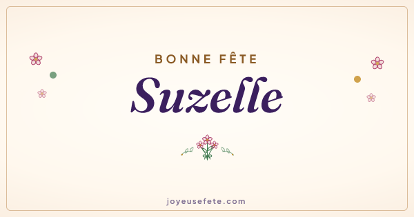 Image « Bonne fête Suzelle » au format large