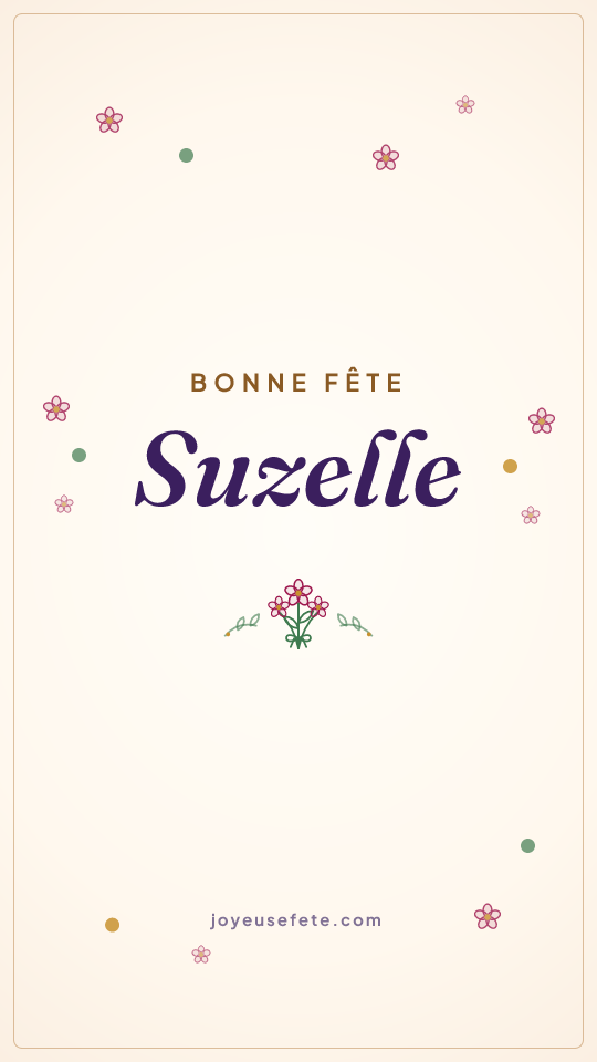 Image « Bonne fête Suzelle » au format story