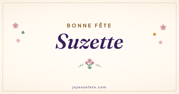 Image « Bonne fête Suzette » au format large