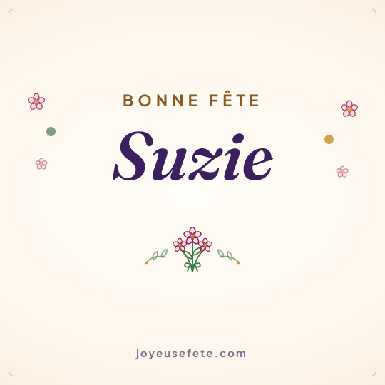 Image carrée « Bonne fête Suzie » pour WhatsApp