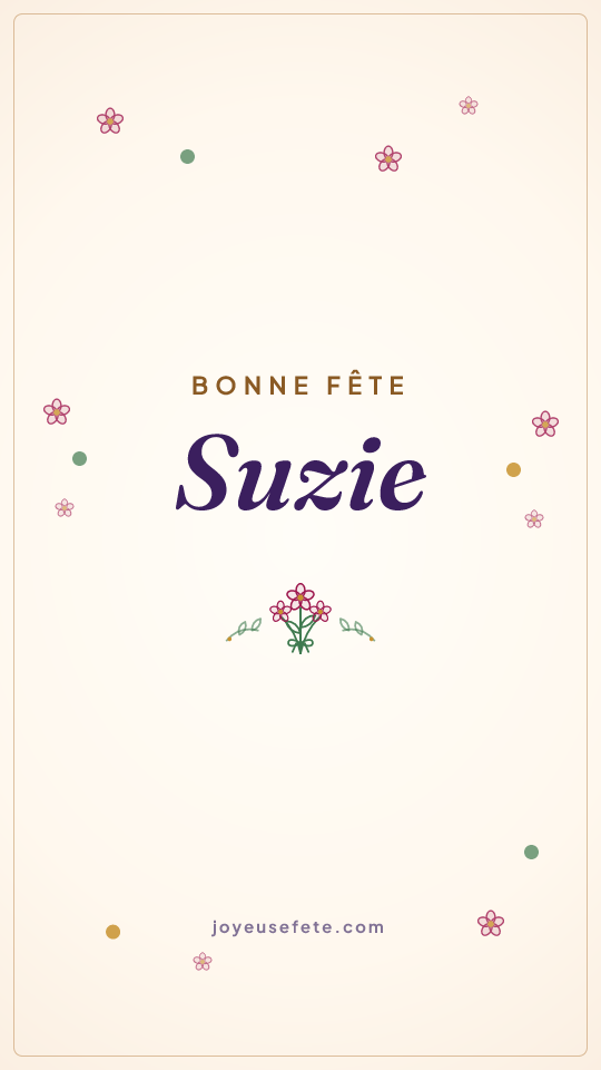 Image « Bonne fête Suzie » au format story