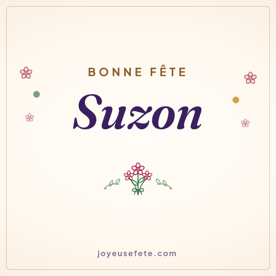 Image carrée « Bonne fête Suzon » pour WhatsApp