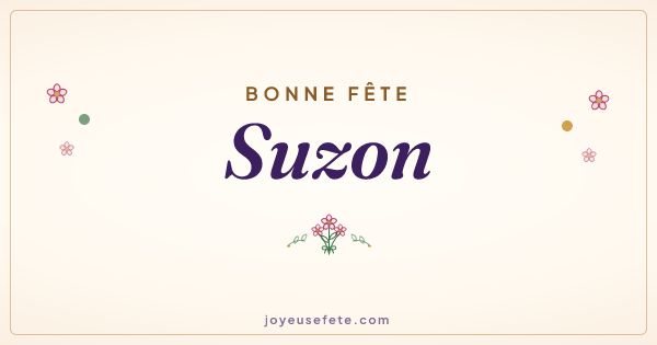Image « Bonne fête Suzon » au format large