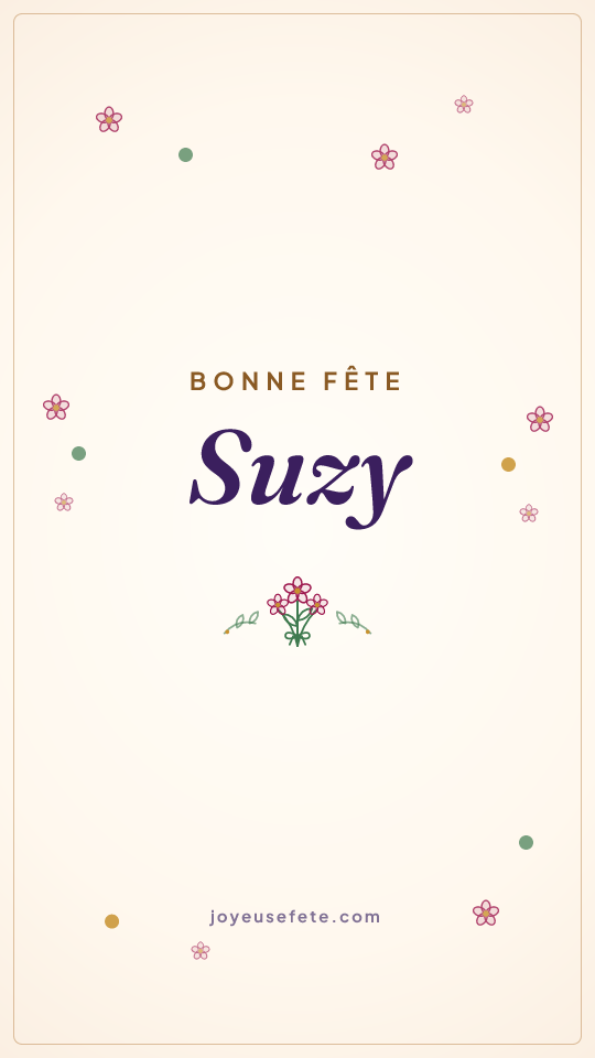 Image « Bonne fête Suzy » au format story