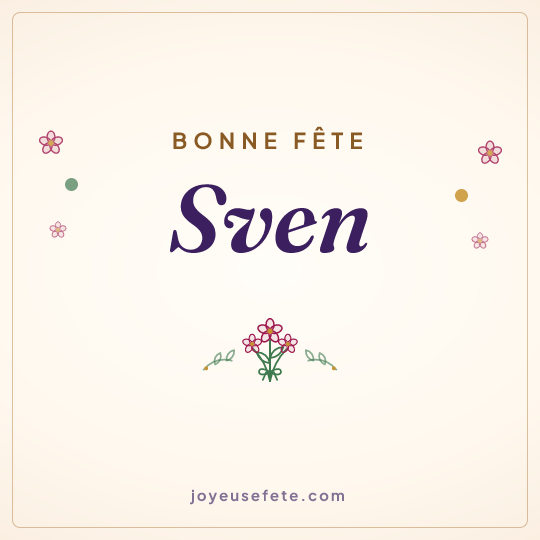 Image carrée « Bonne fête Sven » pour WhatsApp