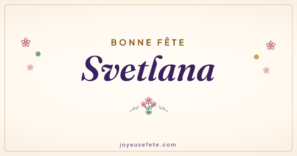 Image « Bonne fête Svetlana » au format large