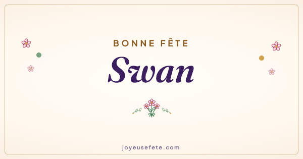 Image « Bonne fête Swan » au format large