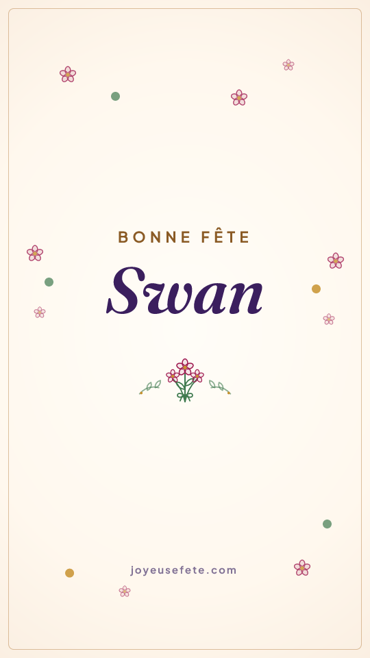 Image « Bonne fête Swan » au format story